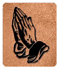 Black Praying Hands Shimmer Copper